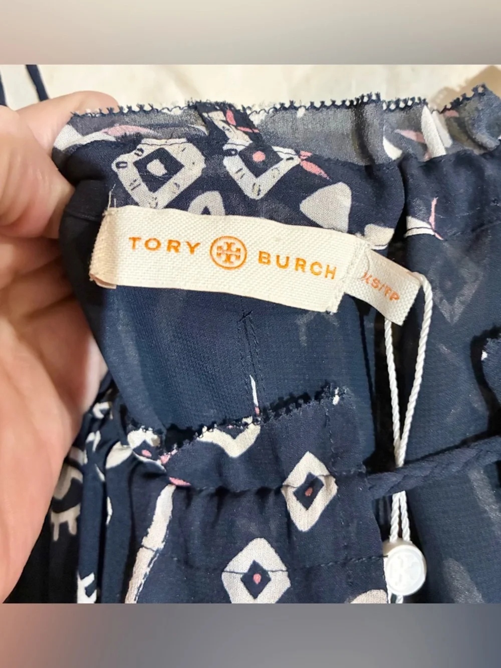 Tory Burch Ethnic Jumpsuit Sz XS Pockets Adjust Straps 1Pc whymsy Fairycore